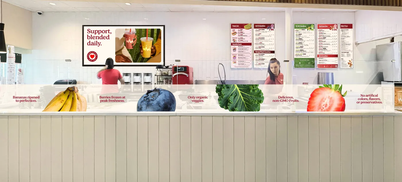 Inside a Smoothie King store